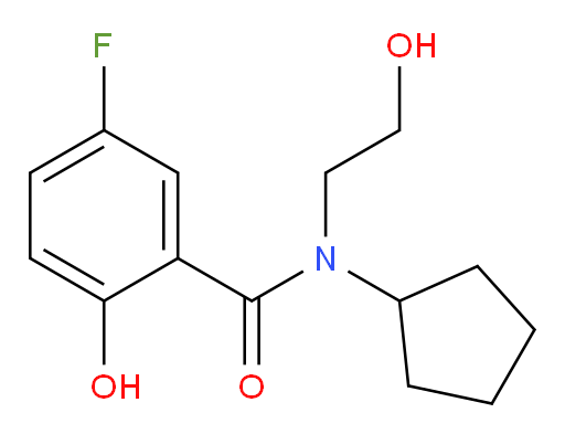 N-cyclopentyl-5-fluoro-2-hydroxy-N-(2-hydroxyethyl)benzamide