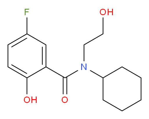N-cyclohexyl-5-fluoro-2-hydroxy-N-(2-hydroxyethyl)benzamide
