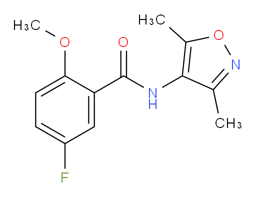 N-(3,5-dimethylisoxazol-4-yl)-5-fluoro-2-methoxybenzamide