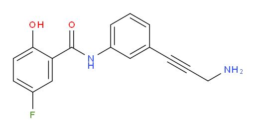 N-(3-(3-aminoprop-1-yn-1-yl)phenyl)-5-fluoro-2-hydroxybenzamide