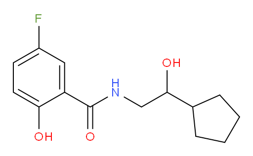 N-(2-cyclopentyl-2-hydroxyethyl)-5-fluoro-2-hydroxybenzamide