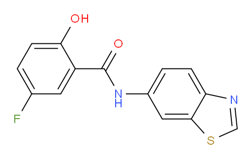 N-(benzo[d]thiazol-6-yl)-5-fluoro-2-hydroxybenzamide