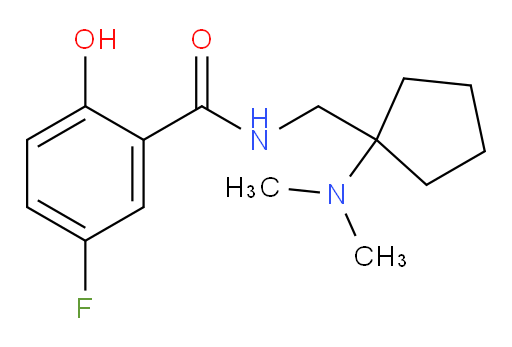 N-((1-(dimethylamino)cyclopentyl)methyl)-5-fluoro-2-hydroxybenzamide