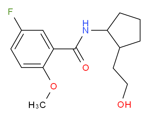 5-fluoro-N-(2-(2-hydroxyethyl)cyclopentyl)-2-methoxybenzamide