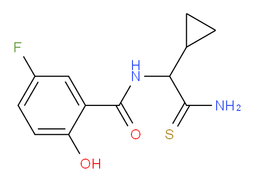 N-(2-amino-1-cyclopropyl-2-thioxoethyl)-5-fluoro-2-hydroxybenzamide