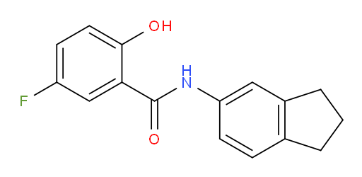 N-(2,3-dihydro-1H-inden-5-yl)-5-fluoro-2-hydroxybenzamide