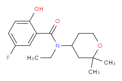 N-(2,2-dimethyltetrahydro-2H-pyran-4-yl)-N-ethyl-5-fluoro-2-hydroxybenzamide