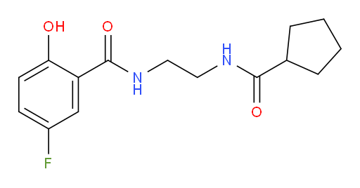 N-(2-(cyclopentanecarboxamido)ethyl)-5-fluoro-2-hydroxybenzamide