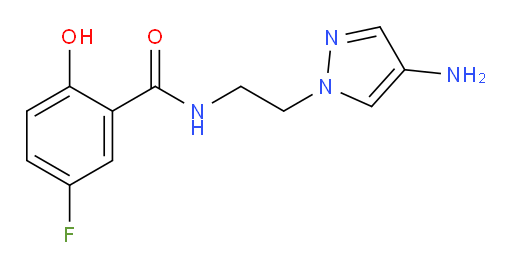 N-(2-(4-amino-1H-pyrazol-1-yl)ethyl)-5-fluoro-2-hydroxybenzamide