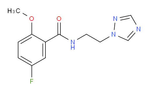 N-(2-(1H-1,2,4-triazol-1-yl)ethyl)-5-fluoro-2-methoxybenzamide