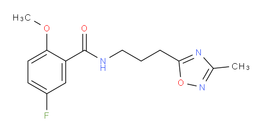 5-fluoro-2-methoxy-N-(3-(3-methyl-1,2,4-oxadiazol-5-yl)propyl)benzamide