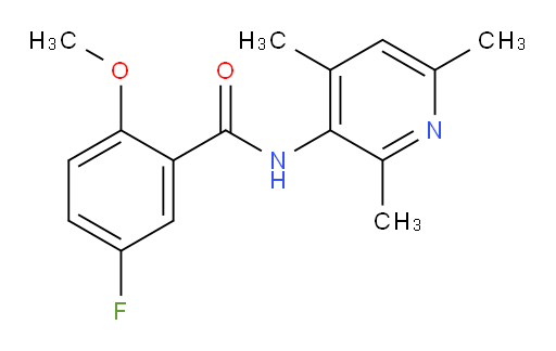 5-fluoro-2-methoxy-N-(2,4,6-trimethylpyridin-3-yl)benzamide