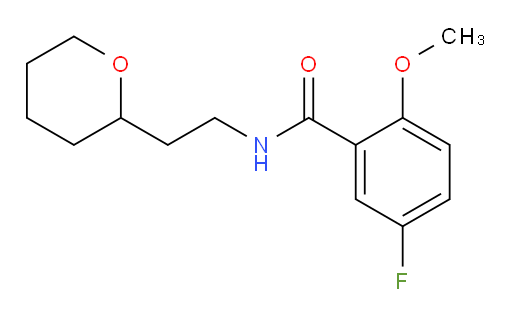 5-fluoro-2-methoxy-N-(2-(tetrahydro-2H-pyran-2-yl)ethyl)benzamide