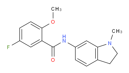 5-fluoro-2-methoxy-N-(1-methylindolin-6-yl)benzamide