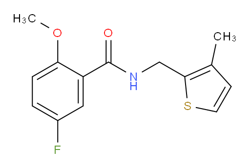 5-fluoro-2-methoxy-N-((3-methylthiophen-2-yl)methyl)benzamide