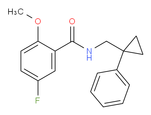 5-fluoro-2-methoxy-N-((1-phenylcyclopropyl)methyl)benzamide