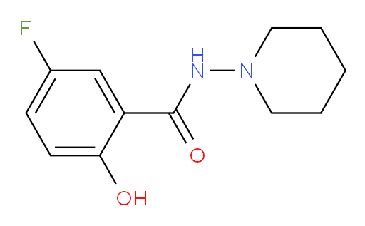 5-fluoro-2-hydroxy-N-(piperidin-1-yl)benzamide
