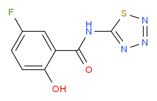 5-fluoro-2-hydroxy-N-(1,2,3,4-thiatriazol-5-yl)benzamide