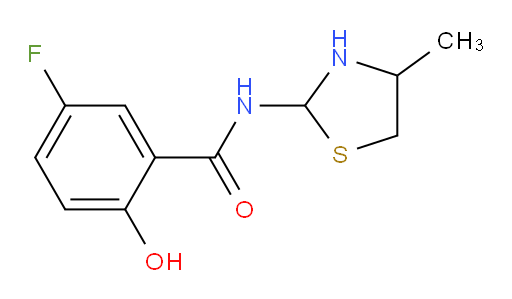 5-fluoro-2-hydroxy-N-(4-methylthiazolidin-2-yl)benzamide