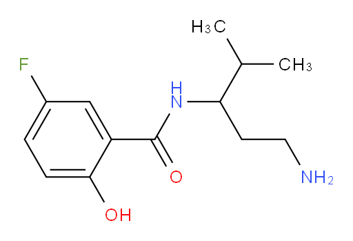 N-(1-amino-4-methylpentan-3-yl)-5-fluoro-2-hydroxybenzamide