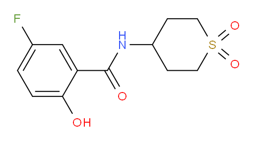 N-(1,1-dioxidotetrahydro-2H-thiopyran-4-yl)-5-fluoro-2-hydroxybenzamide