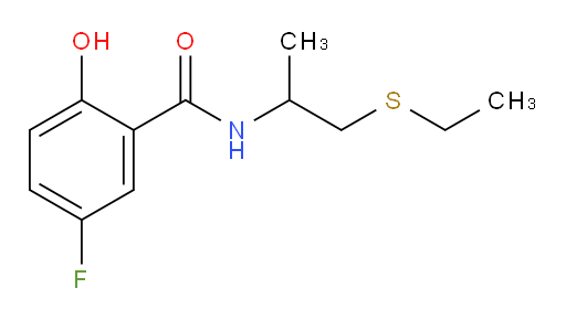 N-(1-(ethylthio)propan-2-yl)-5-fluoro-2-hydroxybenzamide