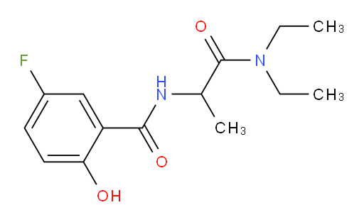 N-(1-(diethylamino)-1-oxopropan-2-yl)-5-fluoro-2-hydroxybenzamide