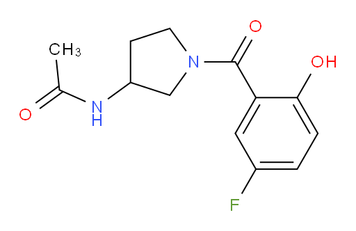 N-(1-(5-fluoro-2-hydroxybenzoyl)pyrrolidin-3-yl)acetamide