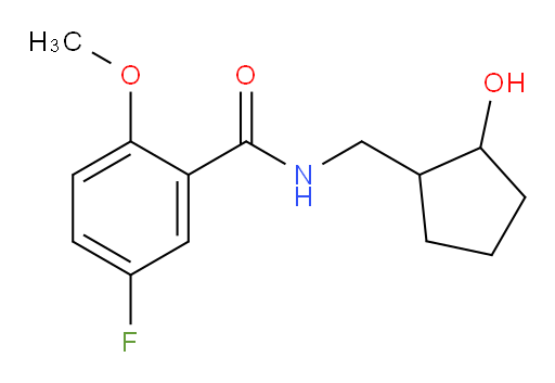 5-fluoro-N-((2-hydroxycyclopentyl)methyl)-2-methoxybenzamide