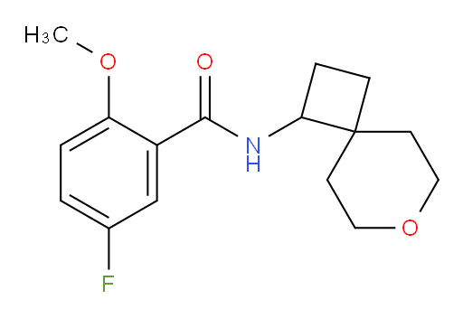 5-fluoro-2-methoxy-N-(7-oxaspiro[3.5]nonan-1-yl)benzamide