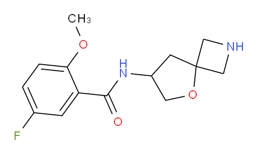 5-fluoro-2-methoxy-N-(5-oxa-2-azaspiro[3.4]octan-7-yl)benzamide