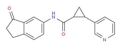 N-(3-oxo-2,3-dihydro-1H-inden-5-yl)-2-(pyridin-3-yl)cyclopropanecarboxamide