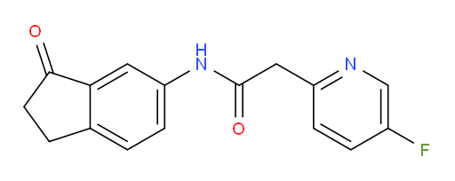 2-(5-fluoropyridin-2-yl)-N-(3-oxo-2,3-dihydro-1H-inden-5-yl)acetamide