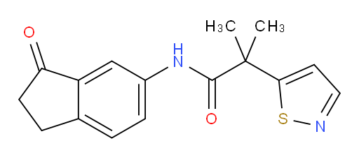 2-(isothiazol-5-yl)-2-methyl-N-(3-oxo-2,3-dihydro-1H-inden-5-yl)propanamide