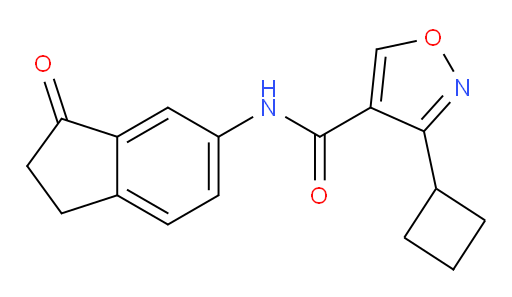 3-cyclobutyl-N-(3-oxo-2,3-dihydro-1H-inden-5-yl)isoxazole-4-carboxamide