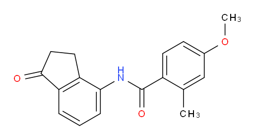 4-methoxy-2-methyl-N-(1-oxo-2,3-dihydro-1H-inden-4-yl)benzamide
