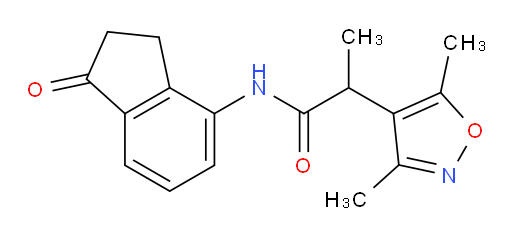 2-(3,5-dimethylisoxazol-4-yl)-N-(1-oxo-2,3-dihydro-1H-inden-4-yl)propanamide
