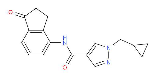1-(cyclopropylmethyl)-N-(1-oxo-2,3-dihydro-1H-inden-4-yl)-1H-pyrazole-4-carboxamide