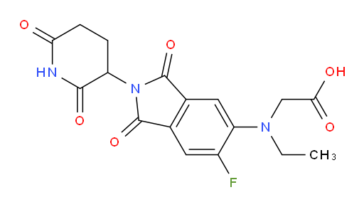 2-((2-(2,6-dioxopiperidin-3-yl)-6-fluoro-1,3-dioxoisoindolin-5-yl)(ethyl)amino)acetic acid