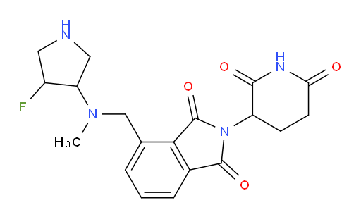 2-(2,6-dioxopiperidin-3-yl)-4-(((4-fluoropyrrolidin-3-yl)(methyl)amino)methyl)isoindoline-1,3-dione