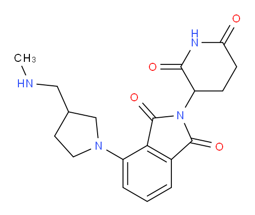 2-(2,6-dioxopiperidin-3-yl)-4-(3-((methylamino)methyl)pyrrolidin-1-yl)isoindoline-1,3-dione