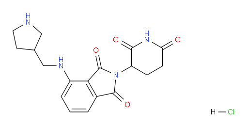 2-(2,6-dioxopiperidin-3-yl)-4-((pyrrolidin-3-ylmethyl)amino)isoindoline-1,3-dione hydrochloride