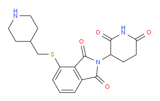 2-(2,6-dioxopiperidin-3-yl)-4-((piperidin-4-ylmethyl)thio)isoindoline-1,3-dione