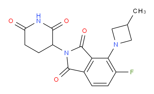 2-(2,6-dioxopiperidin-3-yl)-5-fluoro-4-(3-methylazetidin-1-yl)isoindoline-1,3-dione