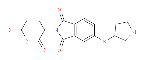 2-(2,6-dioxopiperidin-3-yl)-5-(pyrrolidin-3-ylthio)isoindoline-1,3-dione
