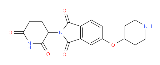 2-(2,6-dioxopiperidin-3-yl)-5-(piperidin-4-yloxy)isoindoline-1,3-dione