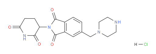 2-(2,6-dioxopiperidin-3-yl)-5-(piperazin-1-ylmethyl)isoindoline-1,3-dione hydrochloride