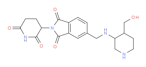 2-(2,6-dioxopiperidin-3-yl)-5-(((4-(hydroxymethyl)piperidin-3-yl)amino)methyl)isoindoline-1,3-dione