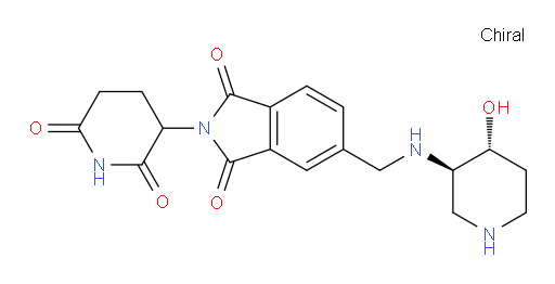 2-(2,6-dioxopiperidin-3-yl)-5-((((3R,4R)-4-hydroxypiperidin-3-yl)amino)methyl)isoindoline-1,3-dione