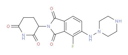 2-(2,6-dioxopiperidin-3-yl)-4-fluoro-5-(piperazin-1-ylamino)isoindoline-1,3-dione